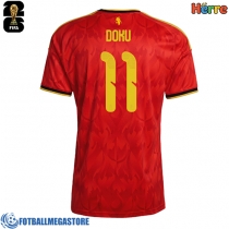 Fotballdrakt Herre Belgia Jeremy Doku #11 Hjemmedrakt VM 2026 Kortermet